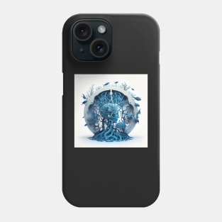 Blue and White Intricate Surreal Phone Case