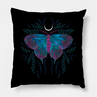 Illustration night butterfly Pillow