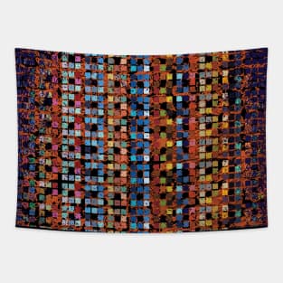 colorful geometric rectangular patterns Tapestry