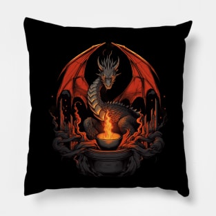 Eternal Flame Keeper Dragon Pillow