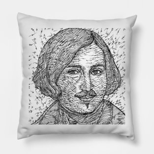 NIKOLAI GOGOL ink portrait Pillow