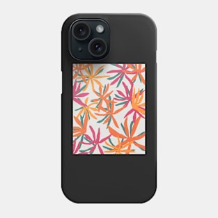 Abstract flowers, Retro, Mid century art Phone Case