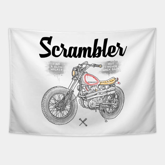 Scrambler Tapestry by quilimo