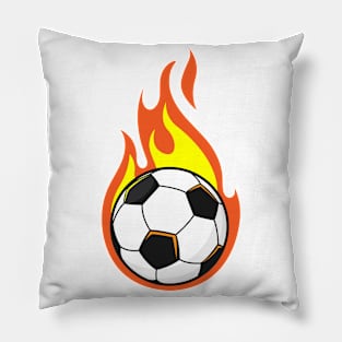 Soccer on Fire Pillow