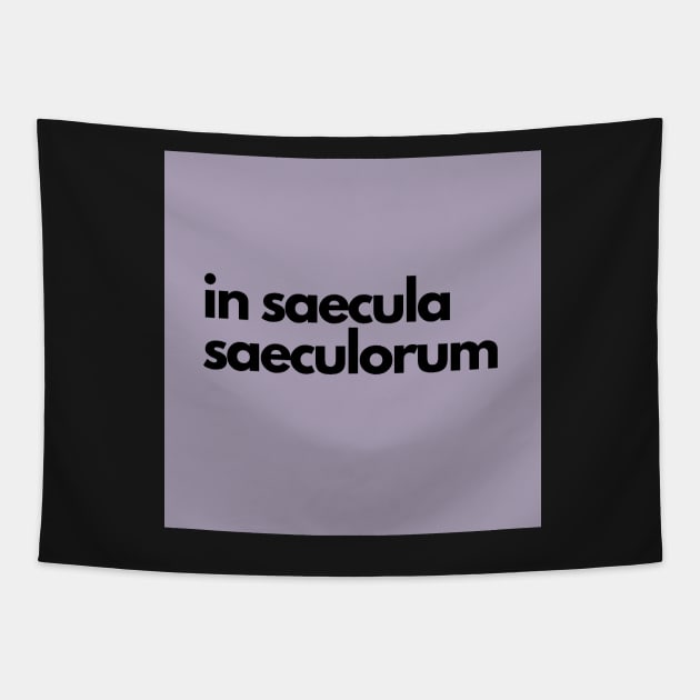 in saecula saeculorum, purple Tapestry by bfjbfj