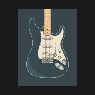 Dark Strat Guitar (White Pickguard) T-Shirt