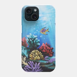 Blue Underwater Under the Sea Coral Reef Aquarium Saltwater Fish Phone Case