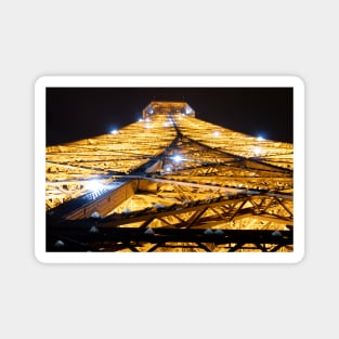 Eiffel Tower Paris France Nighttime Lights Magnet