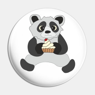 Panda with cupcake Pin