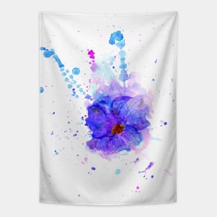 Violet Watercolor Flower Tapestry