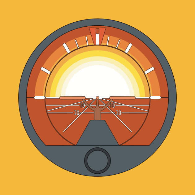 Attitude Indicator Sunset by Kassi Skye