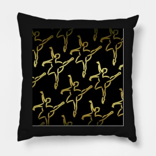 Golden ballerinas Pillow