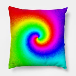 Colourful Tie Dye Rainbow Swirl Summer Pattern Pillow