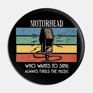 motorhead /vintage microphone Pin