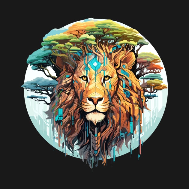 Lion Animal Freedom World Wildlife Wonder Abstract by Cubebox