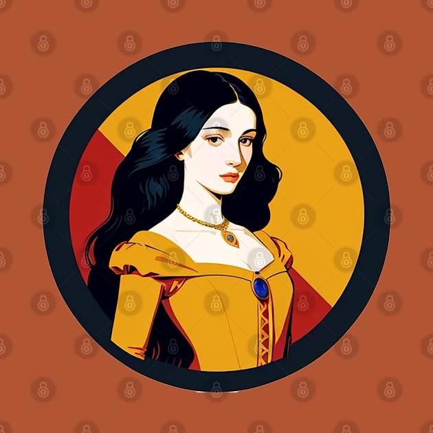 Renaissance Woman in a Yellow Dress by CursedContent