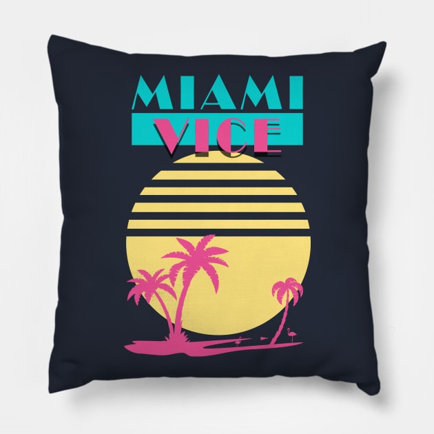 Miami Vice - Vintage Pillow by NorthWestDesigns