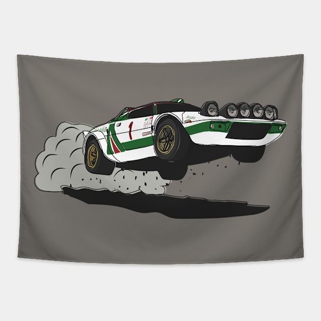 Stratos Rallycar Tapestry by AutomotiveArt