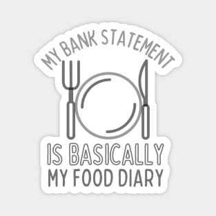 My Bank Statement Is Basically My Food Diary Magnet