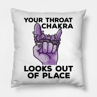 Yoga Chakra Brass Knuckles Funny Meditation Zen Statement Pillow