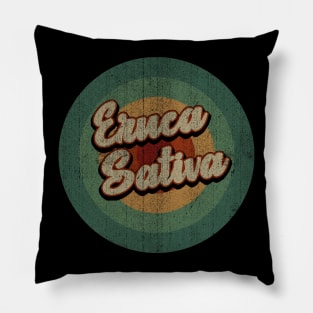 Circle Retro Vintage Eruca Sativa Pillow