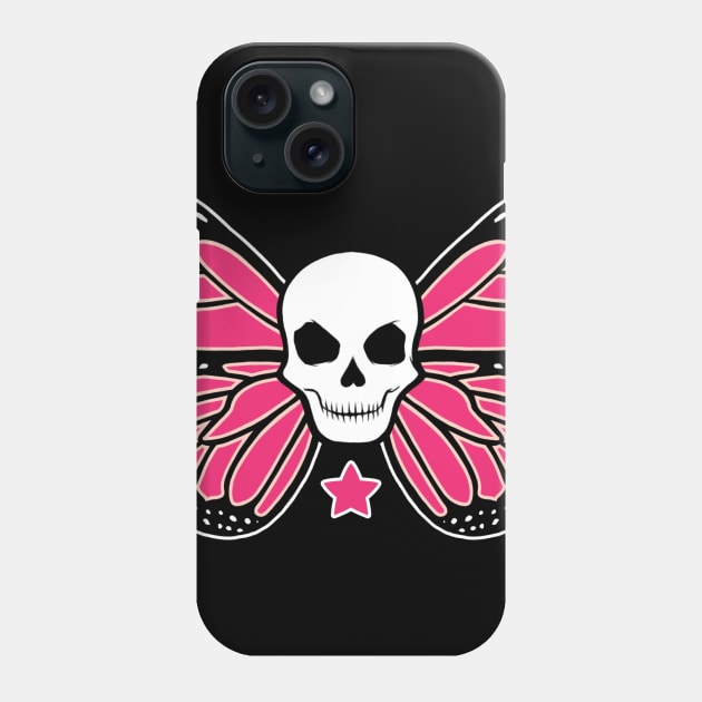 Butterfly Skull Phone Case by Ellador