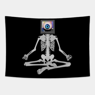 TV Head Eye Skeleton Tapestry