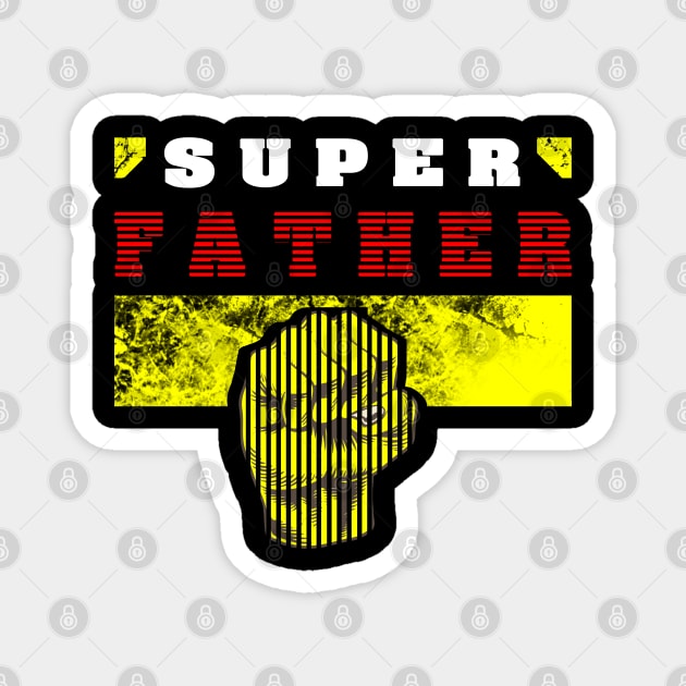 Super Father Magnet by BaronBoutiquesStore