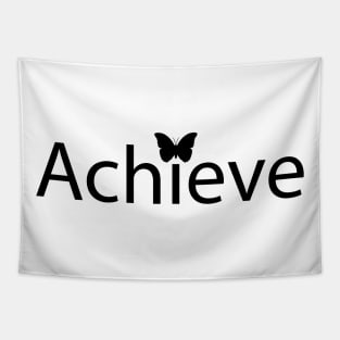 Achieve - positive typography design Tapestry