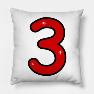 third, three, 3 years, 3 year old, date, number 3, number three,  3st birthday gift, 3st birthday design, anniversary, birthday, anniversary, Numeral 3, Pillow