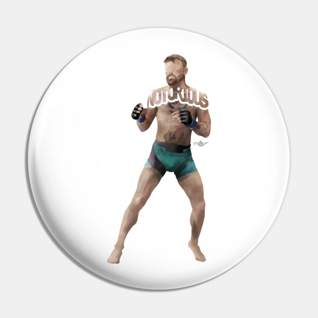 Conor McGregor Typography Design of Him In His Uniform Getting Ready to Fight. The Notorious Irish Mixed Martial Artist Pin by grantedesigns