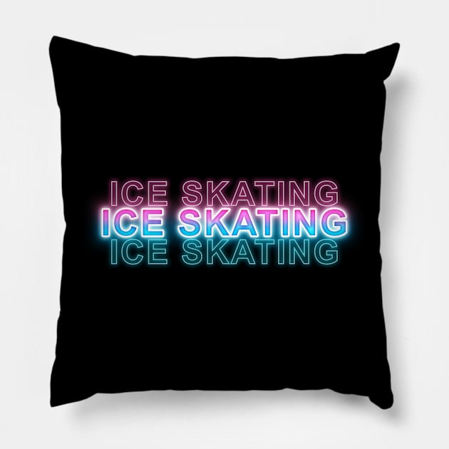 Ice Skating Pillow by Sanzida Design