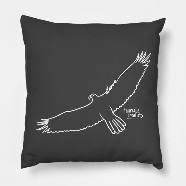 Hovering eagle Pillow by Aurealis