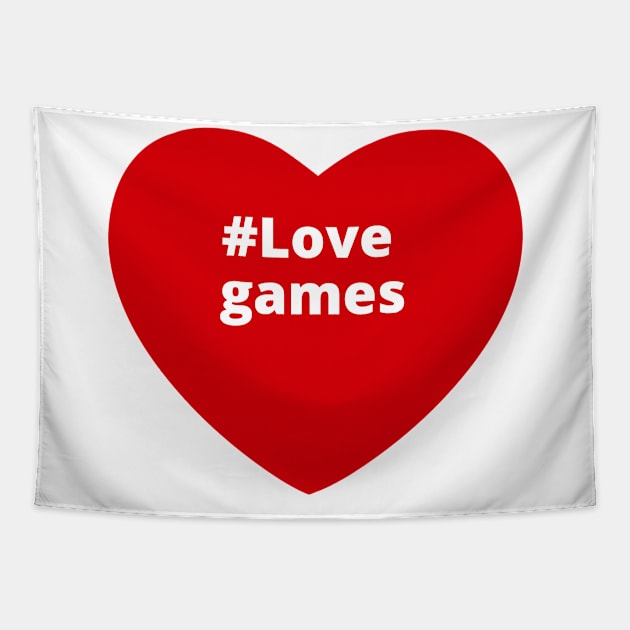 Love Games - Hashtag Heart Tapestry by support4love