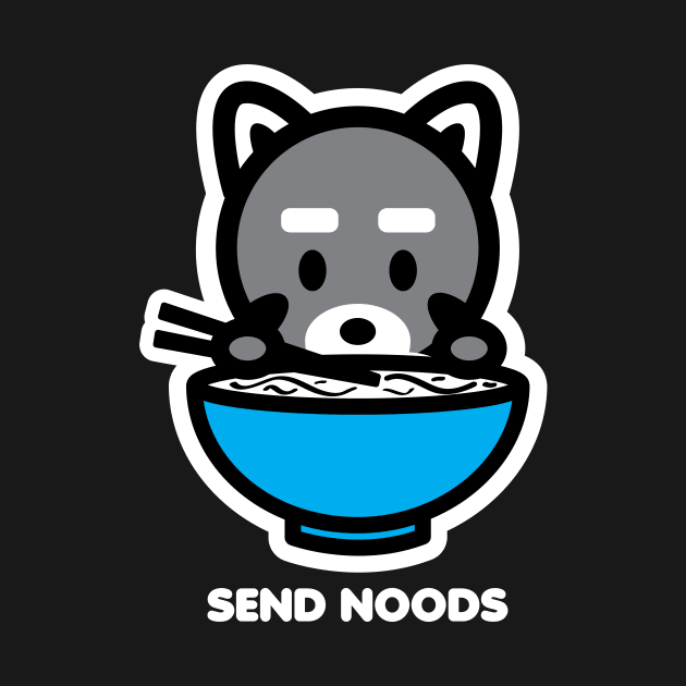 Raccoon Trash Panda Send Noods Food Noodles Pho Cute Animal Bambu Brand by Bambu