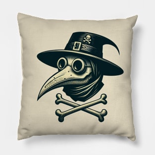 Plague Doctor - Skull and Bones Pillow