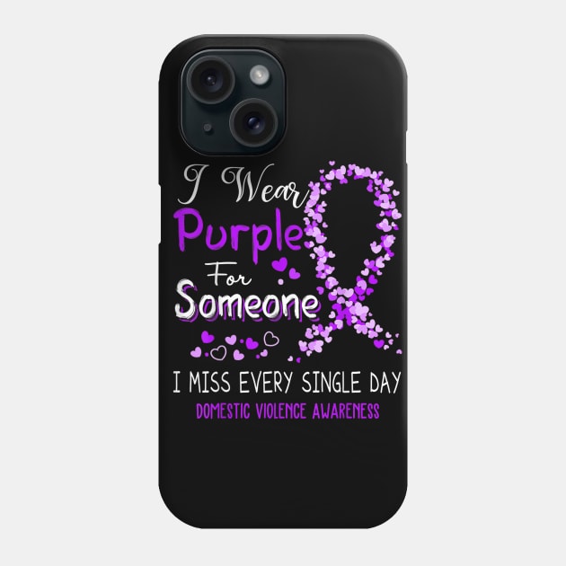 i wear purple for someone - domestic violence awareness Phone Case by sevalyilmazardal