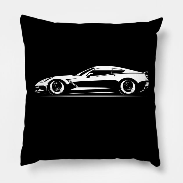 2014-2019 Corvette C7 Pillow by fourdsign