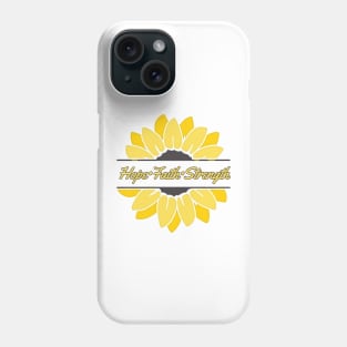 Sunflower Hope Faith Strength Phone Case