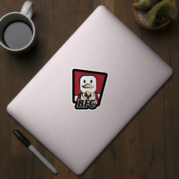 Bloxy Fried Chicken Roblox Sticker Teepublic - i love fried chicken roblox character