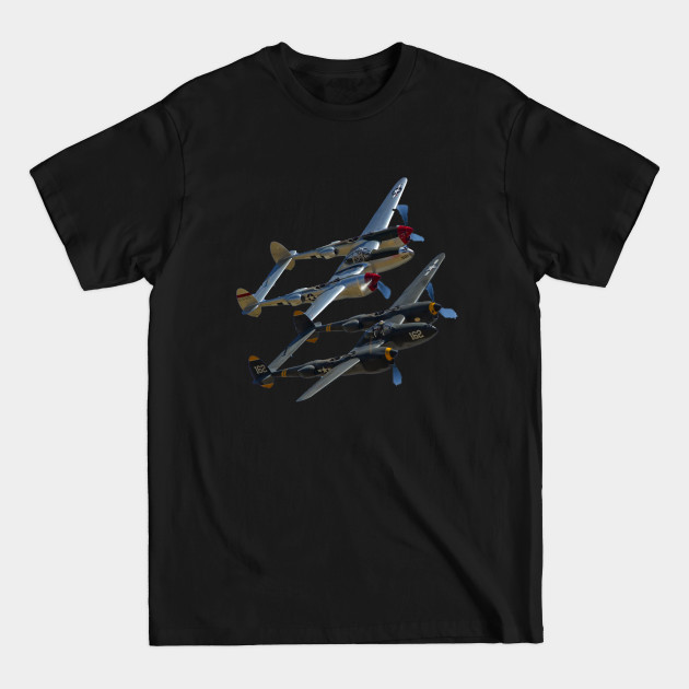 Discover P-38s Formation No Background - P 38 Lightning - T-Shirt