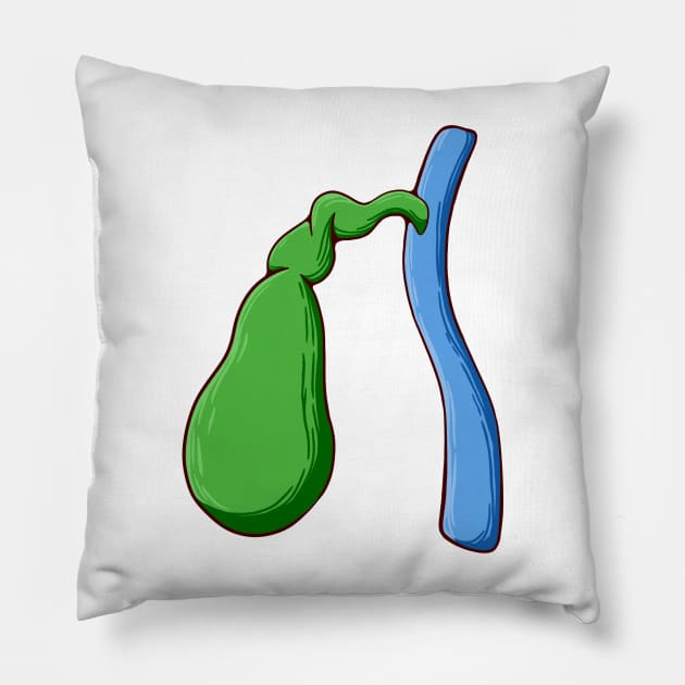 The gallbladder Pillow by rikiumart21