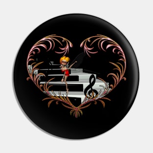 Dancing on a piano Pin