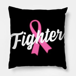 Breast Cancer Fighter Pink Ribbon Pillow