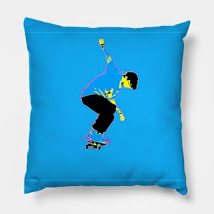 Ready to Jump - Skateboarder Pillow