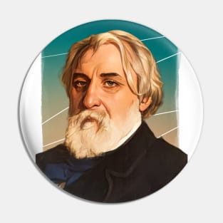 Russian Novelist Ivan Turgenev illustration Pin