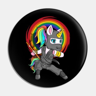 Unicorn Ninja Karate Japanese Kawaii Kung Fu MMA Pin