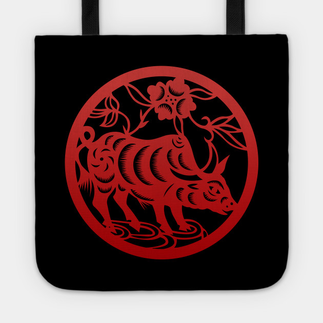 Chinese Zodiac Ox in Red