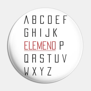 ABC... ELEMENO (Dark) Pin