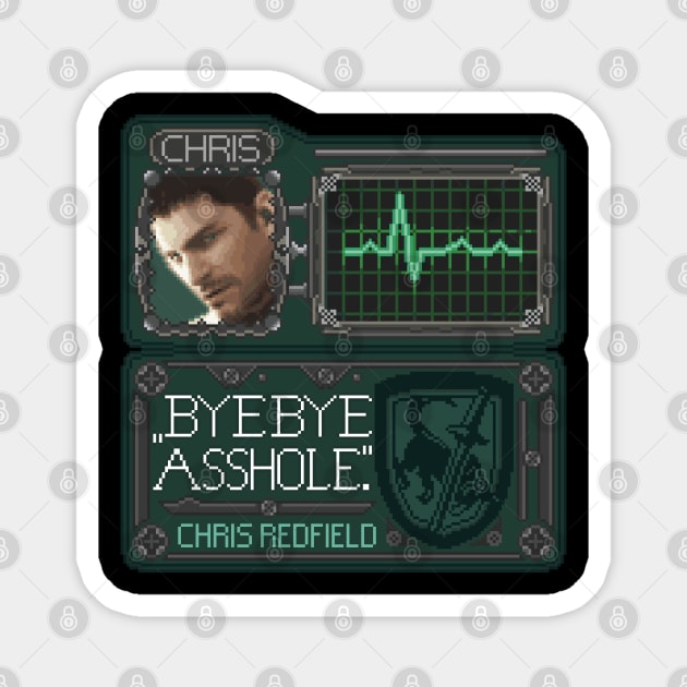 Chris Redfield Pixel Art Magnet by AlleenasPixels